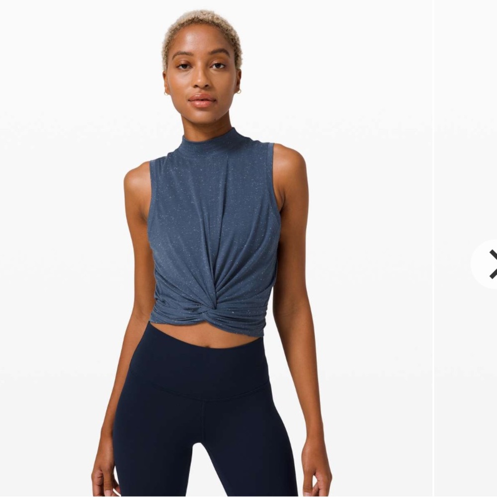 Lululemon time to restore mock neck tank top